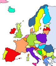Illustration der europäischen Länder