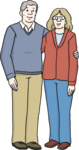 Illustration eines älteren Ehepaars