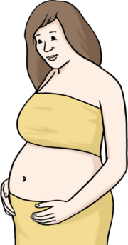 Illustration einer Schwangeren