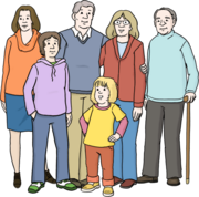 Illustration einer Menschengruppe